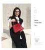 2025 Genuine Leather Women's Tote: European & American Style, Large Capacity Commuter Shoulder Bag