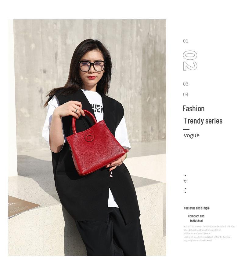 2025 Genuine Leather Women's Tote: European & American Style, Large Capacity Commuter Shoulder Bag