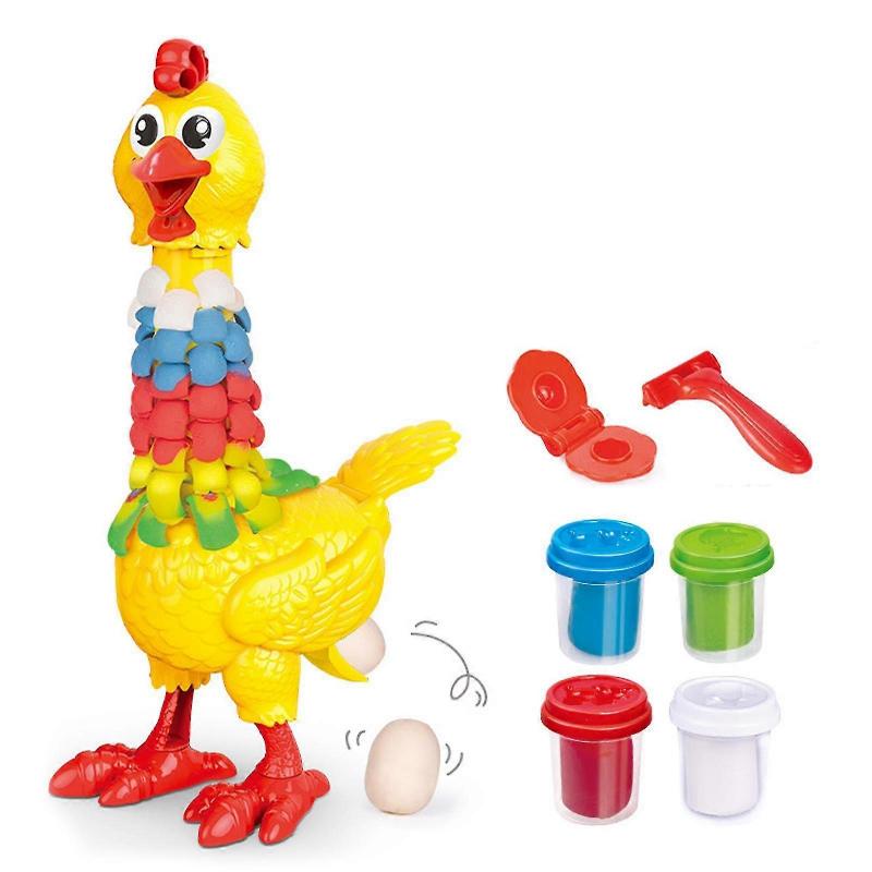 Colorful Feather Chicken Imitate Hens To Lay Eggs Toy Color Model Creative Mini Thinking Hen Diy Colored Exercise