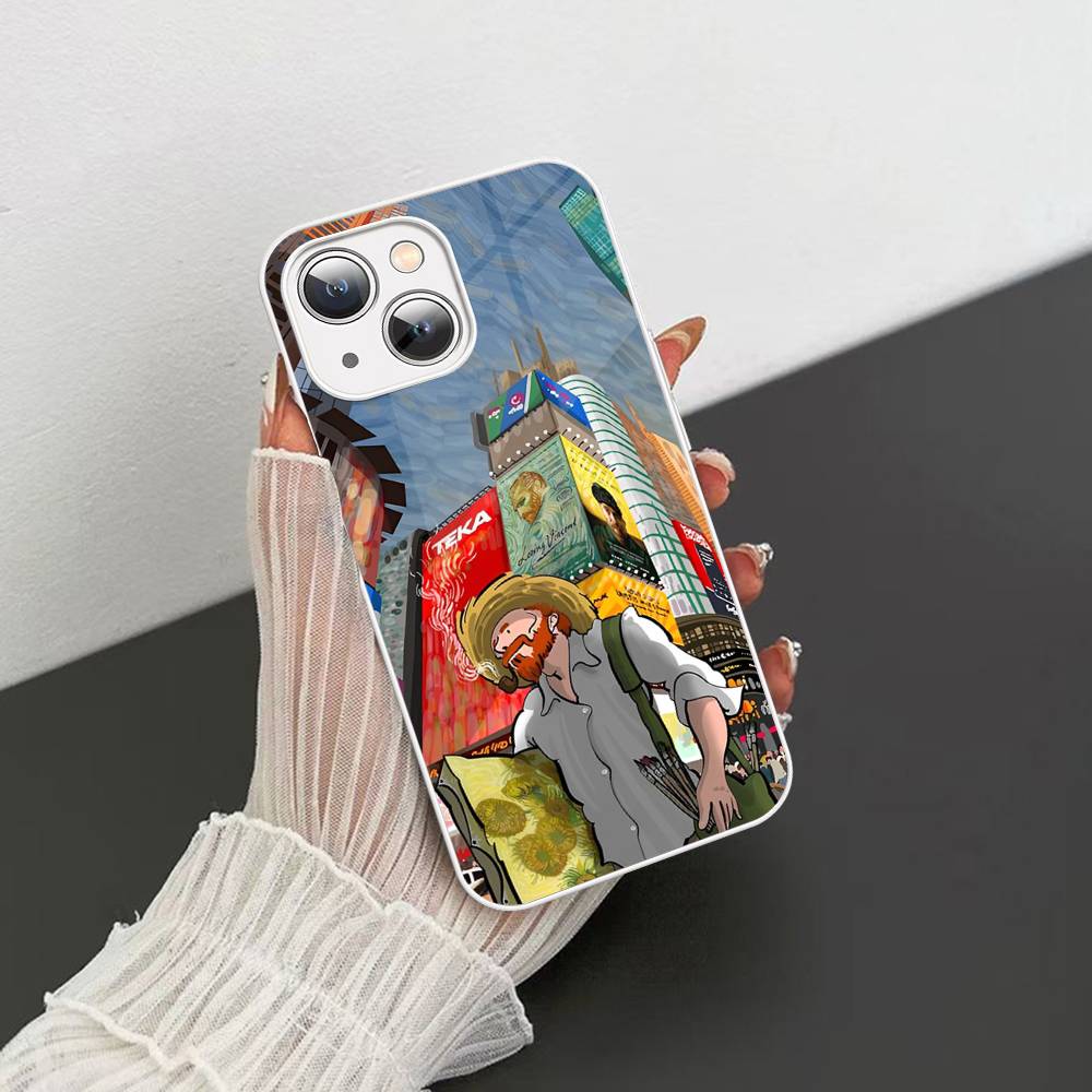 Van Gogh Art Painting For IPhone 14 13 12 Mini 11 Pro XS Max X XR 14 Plus Tempered Glass Cover