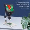 1200X Digital USB Microscope with 8 LED Light 7inch LCD Video Soldering Microscope Portable Microscopes for Soldering PCB Repair