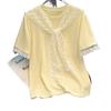 2026 Summer Plus Size Short-Sleeve Lace T-Shirt for Women - Flattering & Slimming
