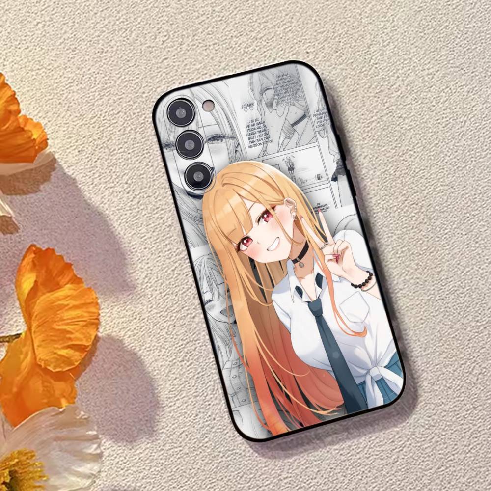 Anime Cute K-Kitagawa Marin Phone Case For Samsung Galaxy A73,A72,A71,A70,A53,A52,A51,Soft Silicone Black Cover