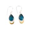 925 Sterling Silver Apatite Gemstone Jewelry Handmade Earrings 1.5" For Birthday EE-162-7