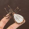 Natural Rainbow Moonstone Gemstone Copper Wire Wrap Spider Pendant 2.56" Y7u11