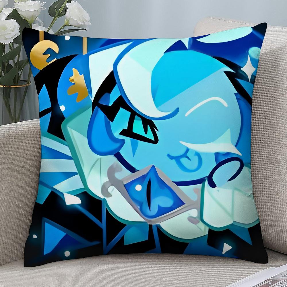 

Game C-Cookie Run Kingdom Pillow Case Short Plush Pillow Covers Sofa Decorative Gift Home Printing Cushion Cover 18x18Inch