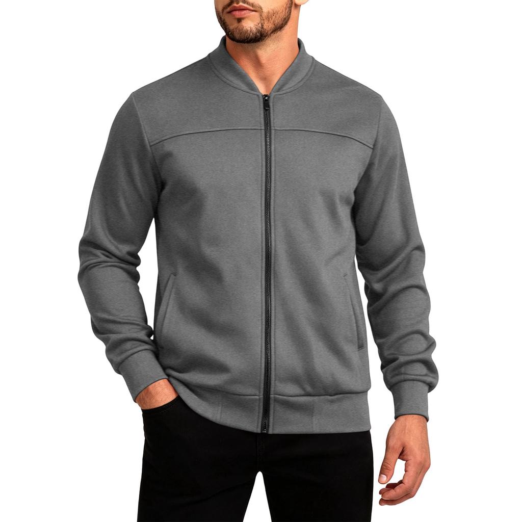 Men's Casual Brushed -Lined Jacket, Warm Thick Winter Coat for Cold Everyday Wear
