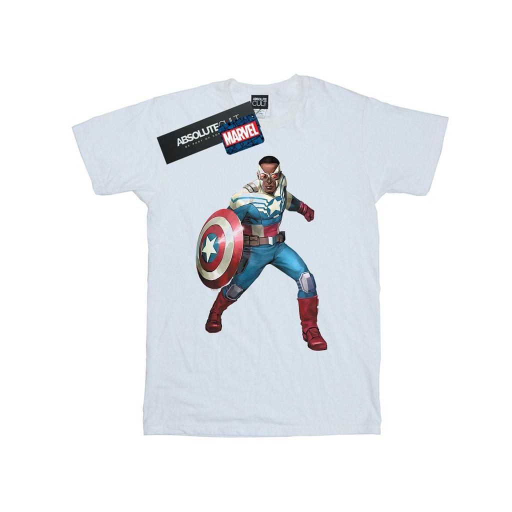 Marvel Womens/Ladies Falcon Is Captain America Cotton Boyfriend T-Shirt