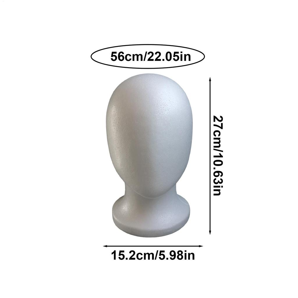Female Styrofoam Mannequin Manikin Head Model Faceless Cosmetics Display Stand For Hair Travel Salon Hairpieces Model Hats Style