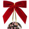 24piece Velvet Christmas Wreath Bow Decorations Festive Ornaments For Christmas Tree Hanging Christmas Party Decoration 9x9 T8U5