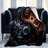 1pc The Epic Battle of Red and Black Dragons Blanket Home Decorative Throw for Room, Cute Gift Idea, Living Room, Travel, Camping, Car Blankets