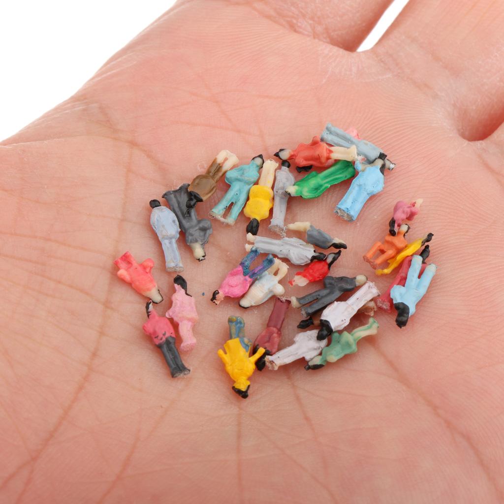 200Pcs Mixed Tiny People Figure Train LAYOUT Standard 1:200 Scale