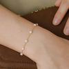 Simple Elegant Simulated Zircon Bracelet Beads Chain for Womens Goth Chain On The Hand Charm Zircon New Style Creative Bracelet