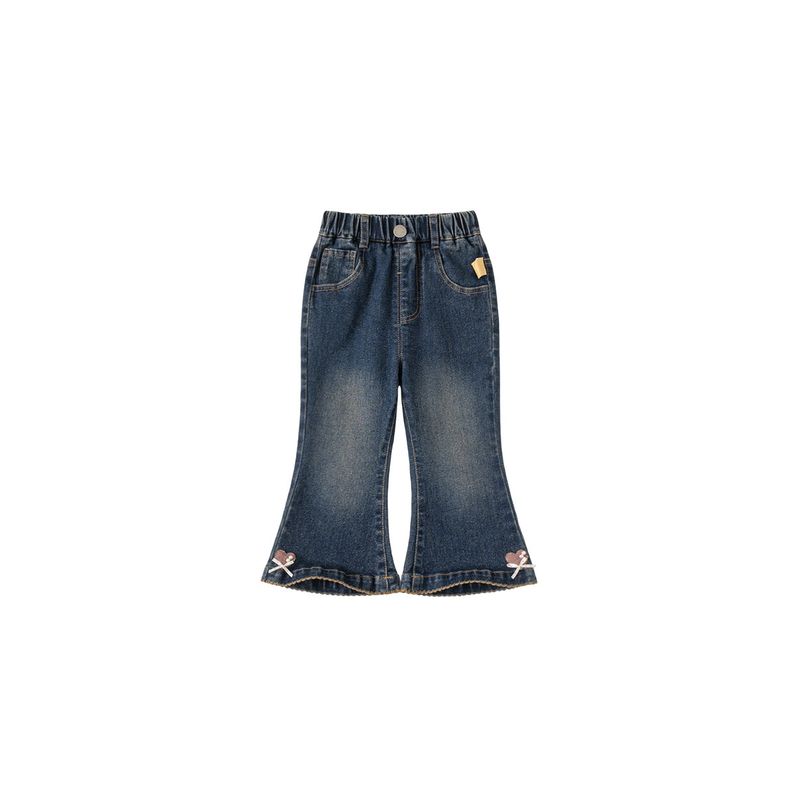 Insbobo Girls' Pants 2026 Spring New Stylish Denim Pants for Girls, Spring and Autumn Children's Flared Pants Spring Wear