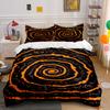 Orange Spiral with Text. Bedding Sets Duvet Cover Sets Duvet Covers Pillowcases(1*Duvet Cover 2*Pillowcases Without Duvet Insert)