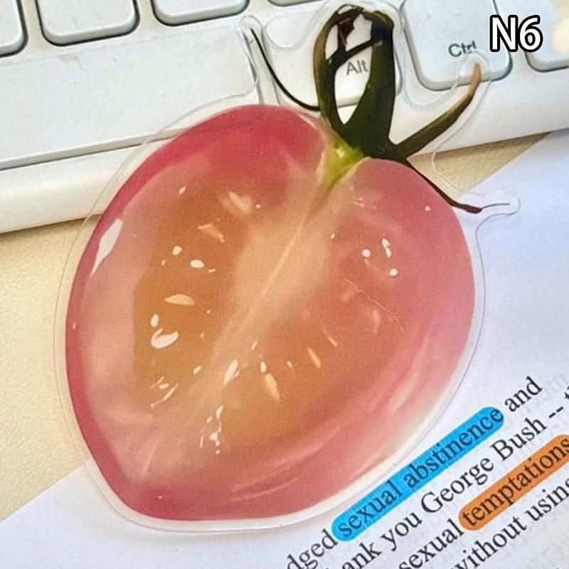 Creative Fruit Slice Bookmark With Simulation Funny Design Sense For Ins Fixed Book Photography Cartoon Cute Note Bookmark