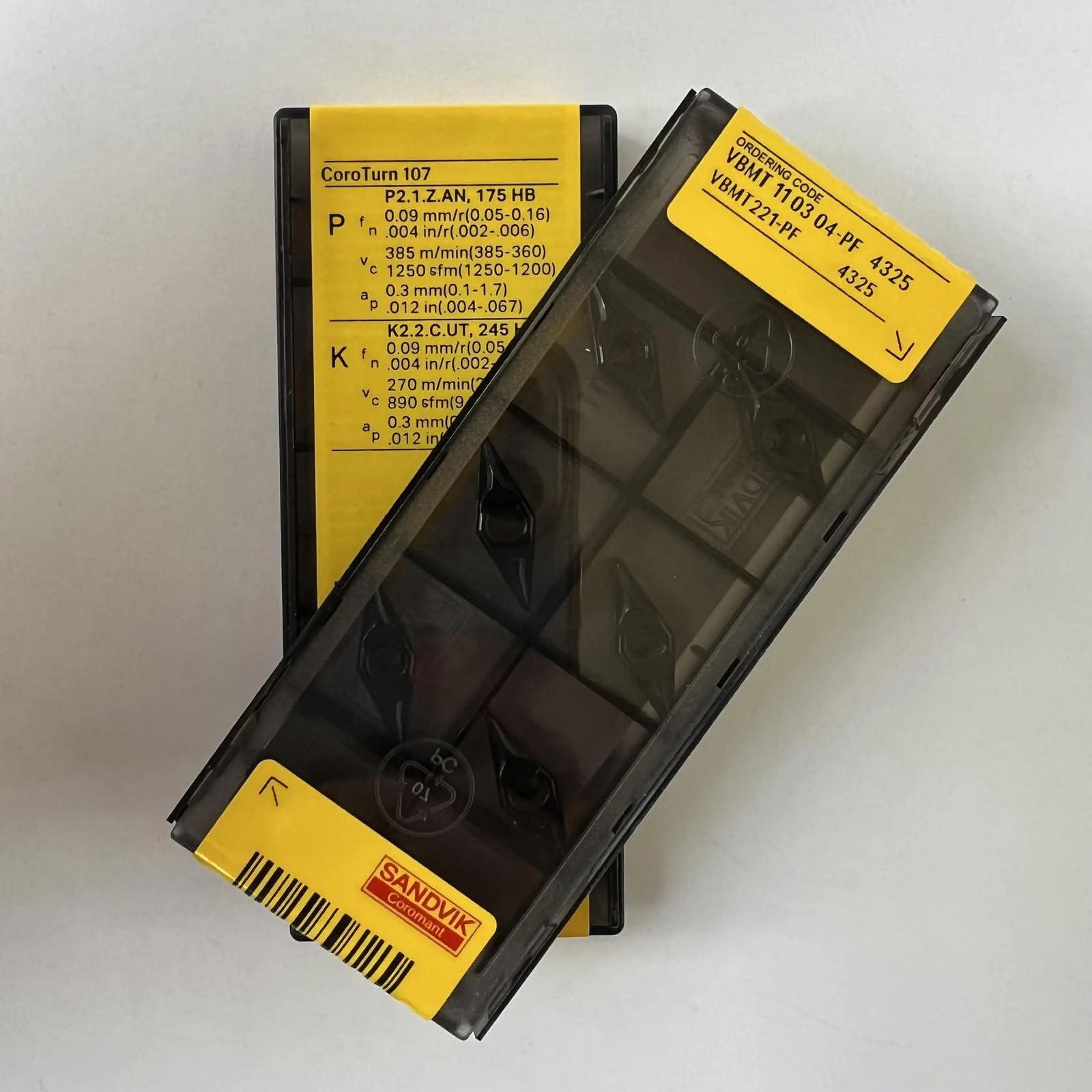 

Original Sandvik / VBMT110304-PF 4325 / CNC lathe carbide blade 10 PCS
