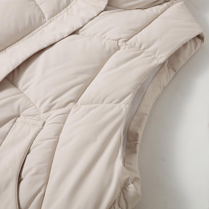 Moda Zima Krótka Kamizelka Kobieta Płaszcze Gruba Ciepła Bez Rękawów Parka Damskie Kurtki