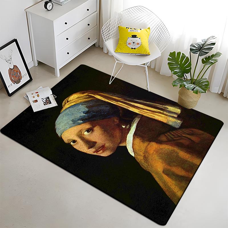 Famous Paintings Art Printed Carpet for Living Room Large Area Rug Soft Carpet Home Decoration Mats Boho Rugs Dropshipping