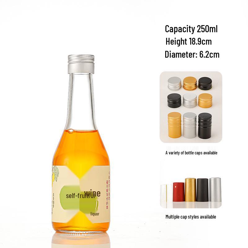 New Arrival Frosted Glass Wine Bottle – Transparent, Sealed, and Ideal for Baijiu or Homebrew