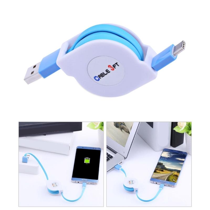 Expandable USB To Type C Charger Cable Versatile Data Cable 10W Anti-winding Perfect for Mobile Devices & Headphones