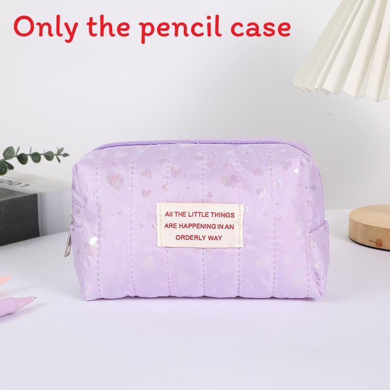 Large Capacity Pencil Case For Girls With Polyester Material And Cute Korean Style Design
