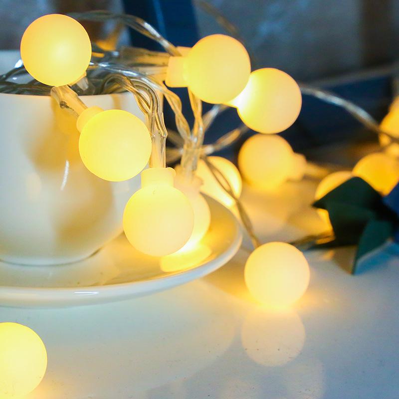 Outdoor Waterproof LED Round String Lights for Decorative Camping and Holiday Atmosphere