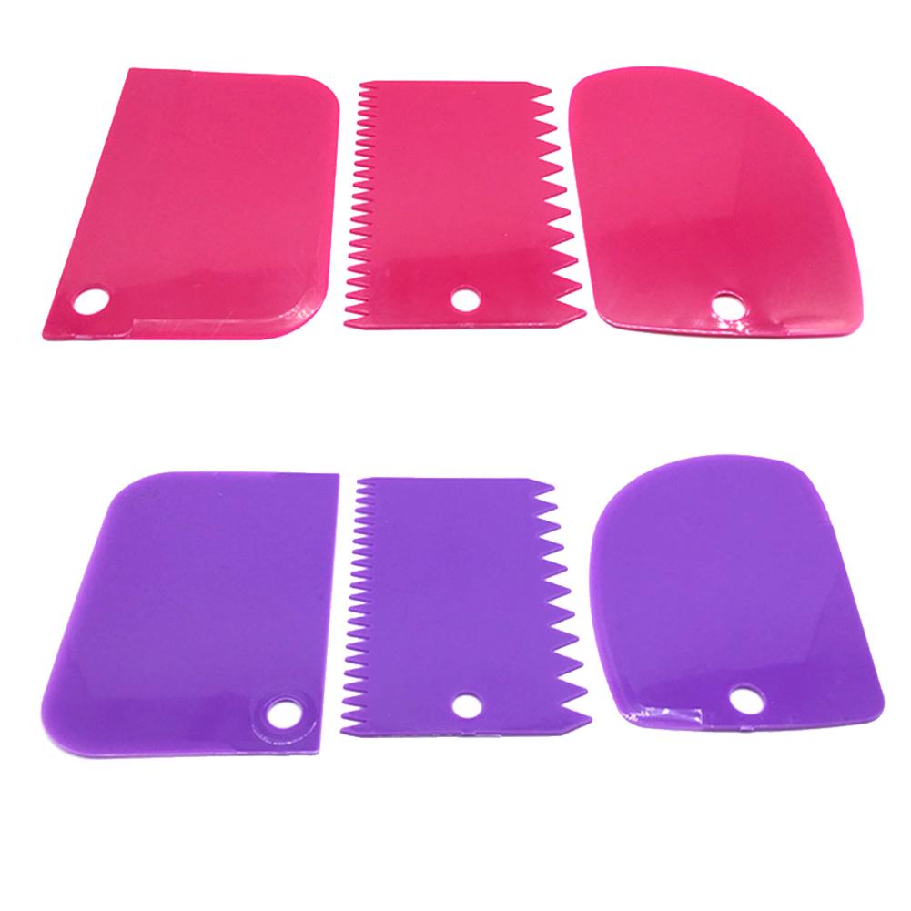 3 Stücke Gerade Bogen Zahnform Creme Brotschneider Kuchen Pastöse Schaber Backwerkzeuge