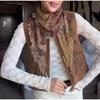 Vintage Solid Color Women Coat Vest Fashion O-neck Sleeveless Embroidery Female Coats 2025 Spring Autumn Urban Lady Streetwear