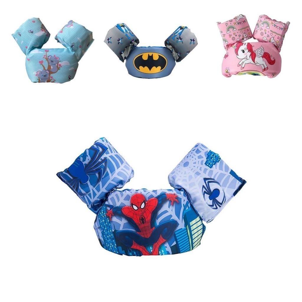 Chaleco Salvavidas Infantil para Niños, Brazaletes Flotadores para Bebés, Chaleco Flotador, Ayuda de Flotabilidad, Flotadores Tubulares para Niños Pequeños, Material Seguro y Fiable, Talla de Pecho Ajustable, Diseño de Dibujos Animados