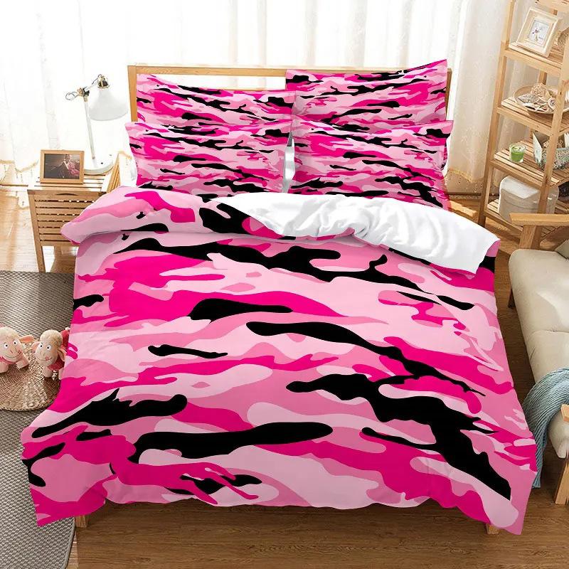 Digital Printing Three-Piece Kit Quilt Cover Pillowcase Leopard Print Bedding