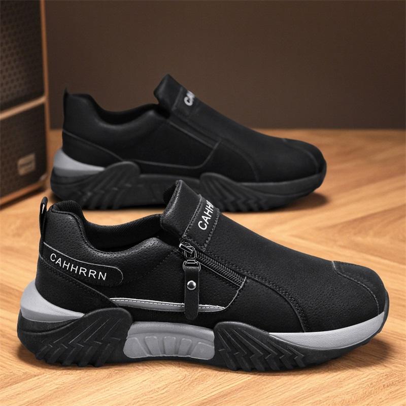 2026 New Breathable Men's Sports Work Shoes Slip-On Anti-Slip Wear-Resistant Casual Shoes Thick Bottom Labor Protection Sneakers