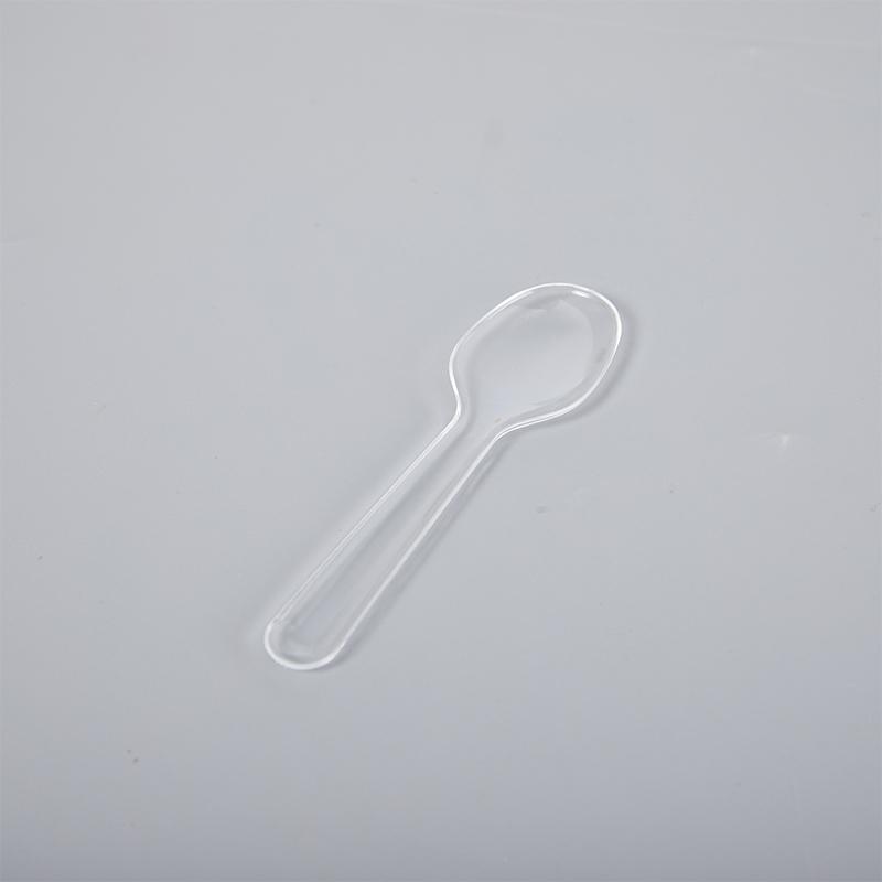 200 Adet Mini Şeffaf Plastik Kaşık Tek Kullanımlık Düz Takım Jöle Dondurma Tatlı İçin