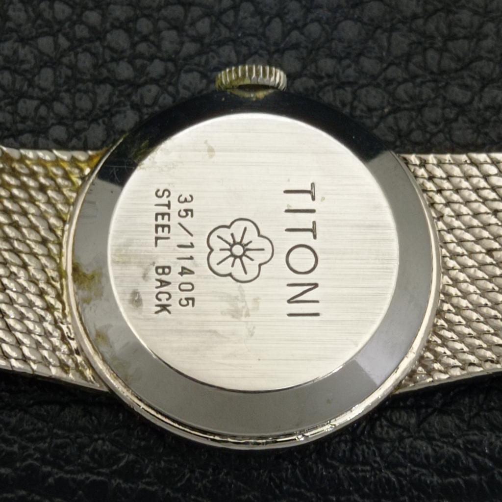 VINTAGE ART DECO TITONI TITOFLEX SWISS WOMENS ORIGINAL DIAL WATCH A700360-5
