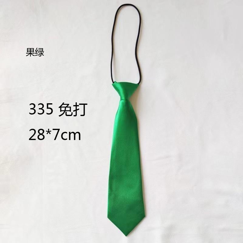 Cravată mică cu bandă de cauciuc de 28 cm, culoare solidă, cravată monocromă pentru copii, cravată scurtă, accesorii pentru băieți, cravată pentru uniformă școlară
