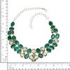 Emerald Sapphire Green Amethyst Quartz Handicraft Jewelry Necklace &Set  18-20''