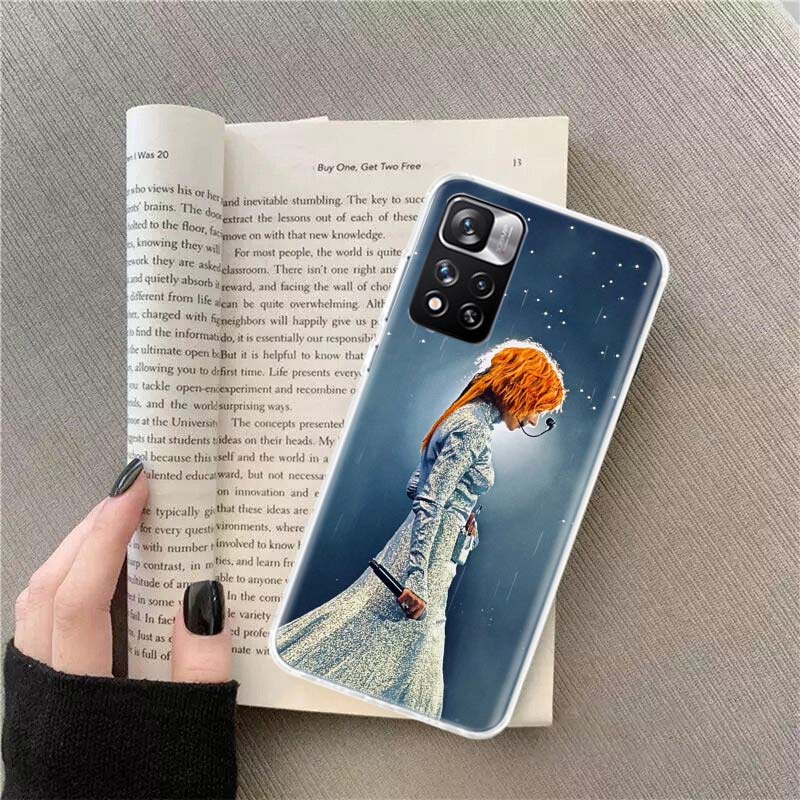 Mylene Farmer Phone Case For Redmi Note 13 12 Pro Plus 14 15 Pro 5G 11 11T 11E 11S 10 Pro 10S 9 9S Cover Cell Clear TPU Capa Cas