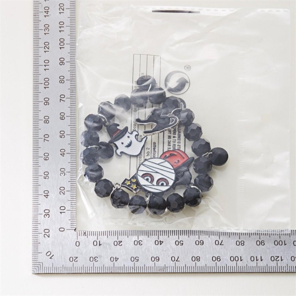 Zinc Zinc Zinc Alloy Pumpkin Pendant Bracelets Resin Crystal Beaded Bracelet Halloween Hand Chain  Party