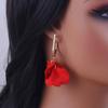 European & American Fashion Jewelry: Rose Petal Long Earrings for Women - Personalized, Trendy, Versatile Ear Ornaments