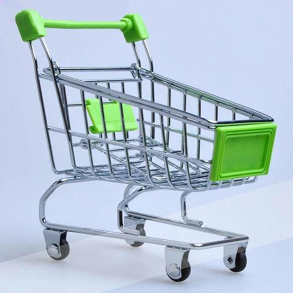 Home Decoration Mini Shopping Cart Toy Gift Desktop Model Mini Supermarket Shopping Trolley