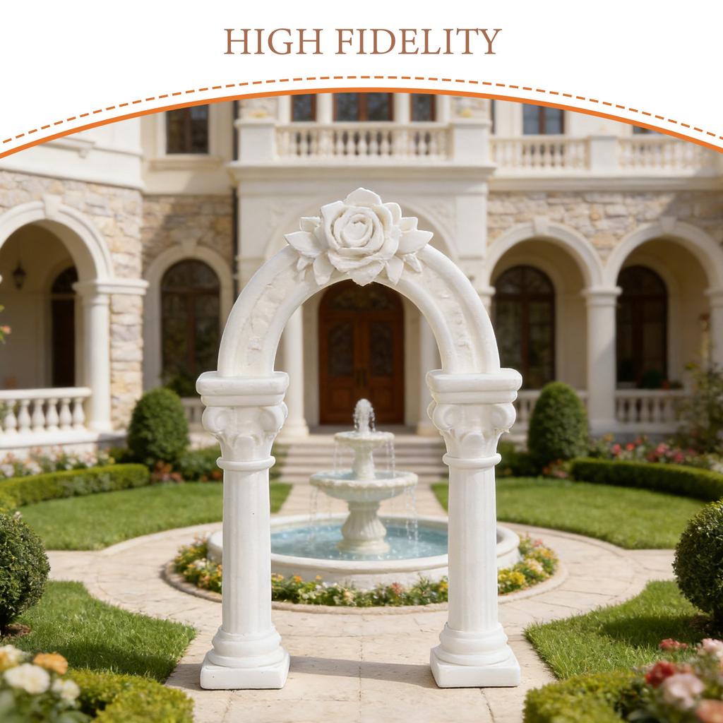 Roman Column Arch Miniature Classic European Style Mini Archway for Fairy Garden Wedding Diorama Architecture Accessory