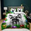 Hunde Bettbezug Set DJ Welpen Bettwäsche Set Weich Niedlich Hunde Muster Bettdeckenbezug Mikrofaser Doppel Queen King Size Bettbezug
