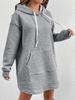 European and American Women's Fashion Casual Hooded Sweatshirt Dress