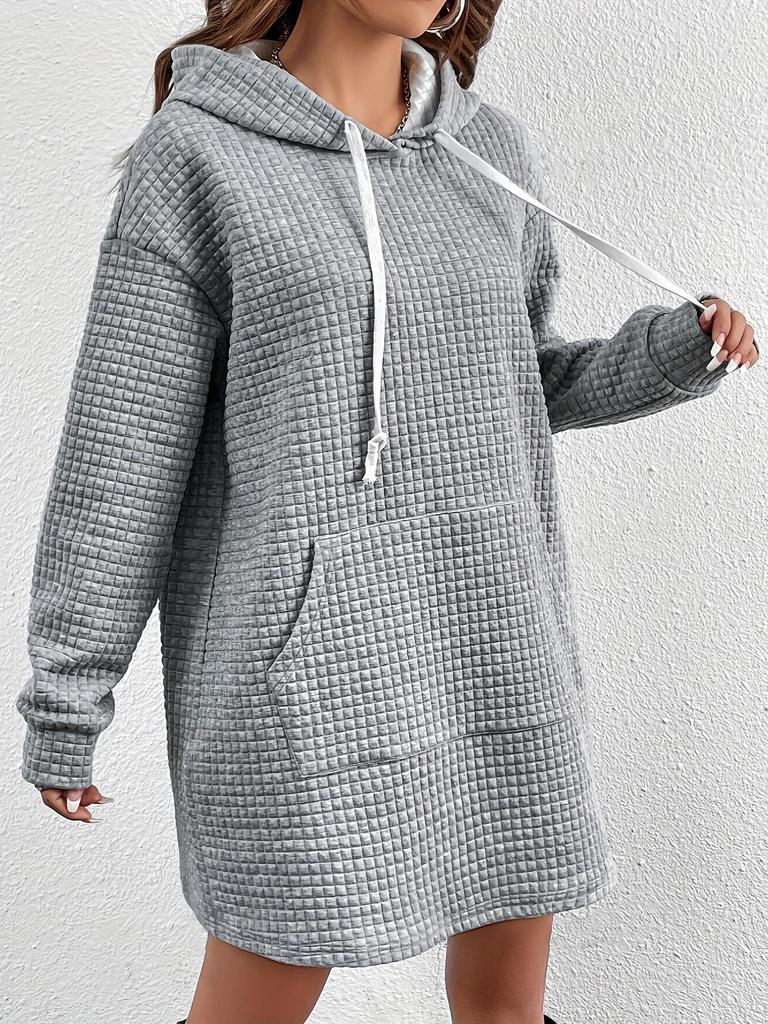 European and American Women's Fashion Casual Hooded Sweatshirt Dress