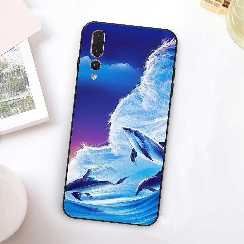 Dolphin For Huawei Nova 5T 9 10 SE 7i 8i 11i 12i Y73 Y90 Y70 Y72 Y61 Y91 Y60 P20 P40 P30 Lite Case