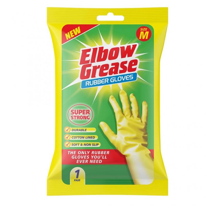 Starke Gummihandschuhe für Hausarbeiten Größe M Elbow Grease 1 Stück