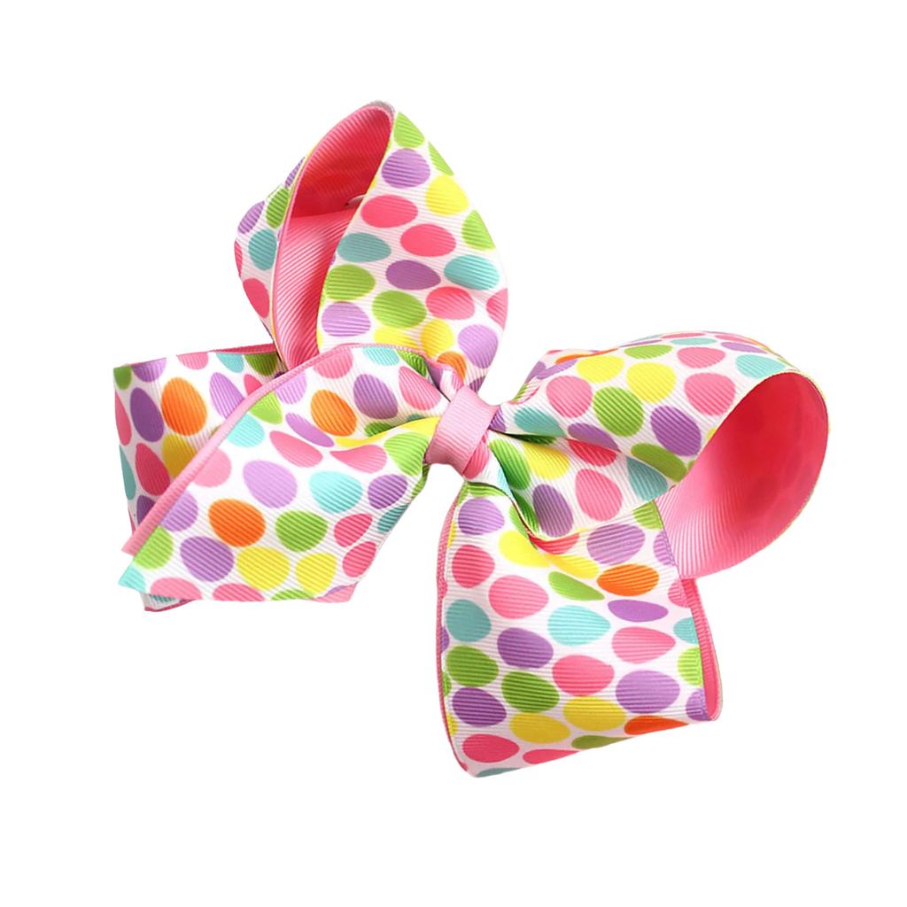 Easter Theme Bowknot Hair Barrette Bunny Egg Print Hair Clip for Kids Adults for Festival Parties and Gatherings