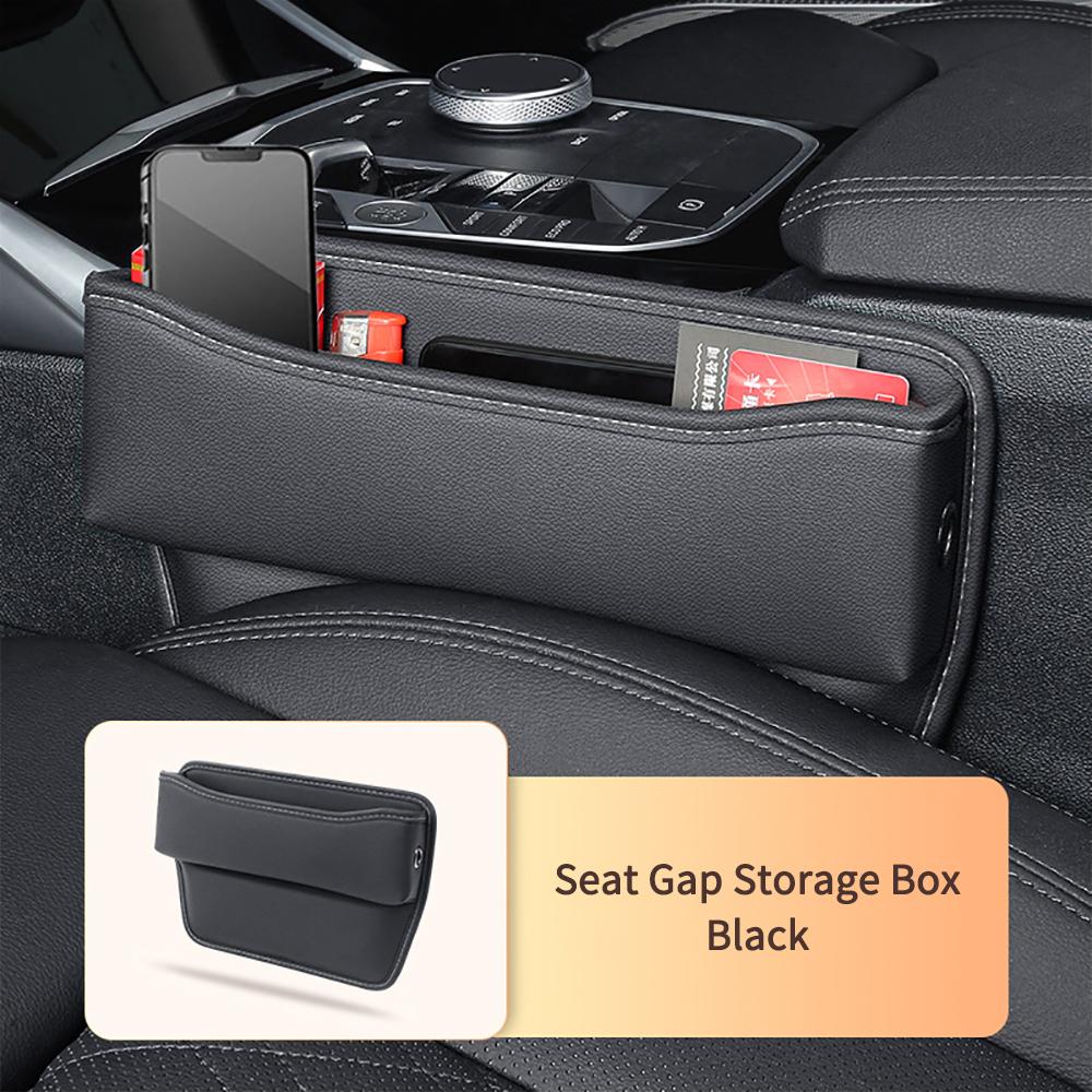 Universal Crevice Side Storage Pocket Wallet Keys Card Phone Holder Multifunction Car Seat Gap Organizer Storage Box Leather