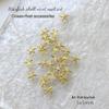 3D Mini Pure Gold Seahorse Shell Nail Charms Creative Copper Slice Conch Star Alloy Nail Art Decorations Diy Y2K Nails Supplies