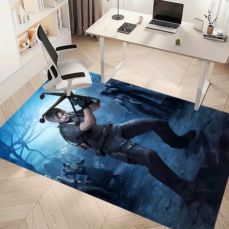 Resident Evil Leon S. Kennedy2 Printed Absorbent Washable Carpet, Non-Slip Bathroom Mats, Kitchen Rugs, Yoga Mat,Living Room Entrance, Camping Picnic